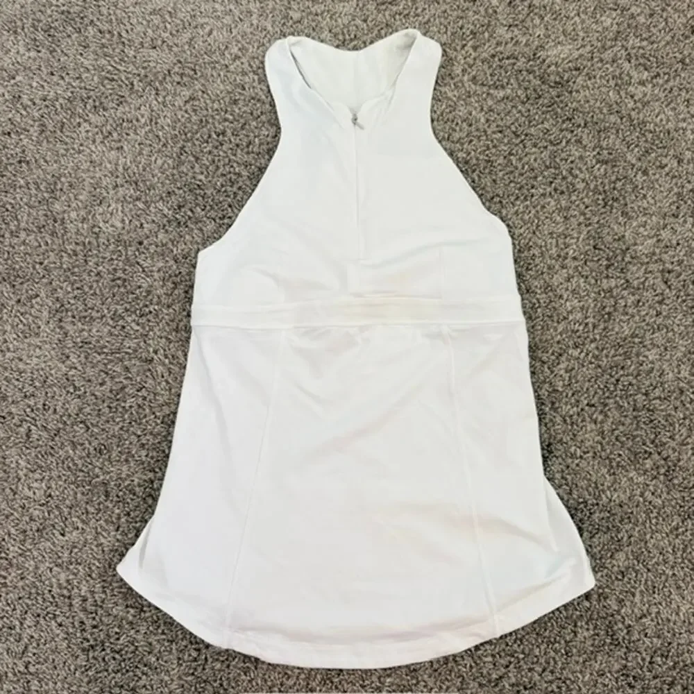 Lululemon Lot of 3 Cycling Zippy Run Tanks High Neck Zip Up Shelf Bra Women's 8